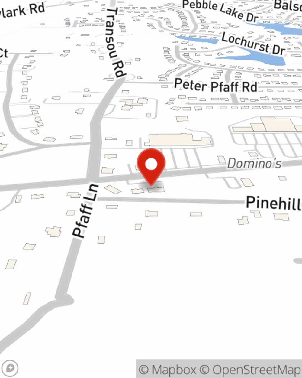 Map showing ARL Insurance Agency location in Pfafftown, NC
